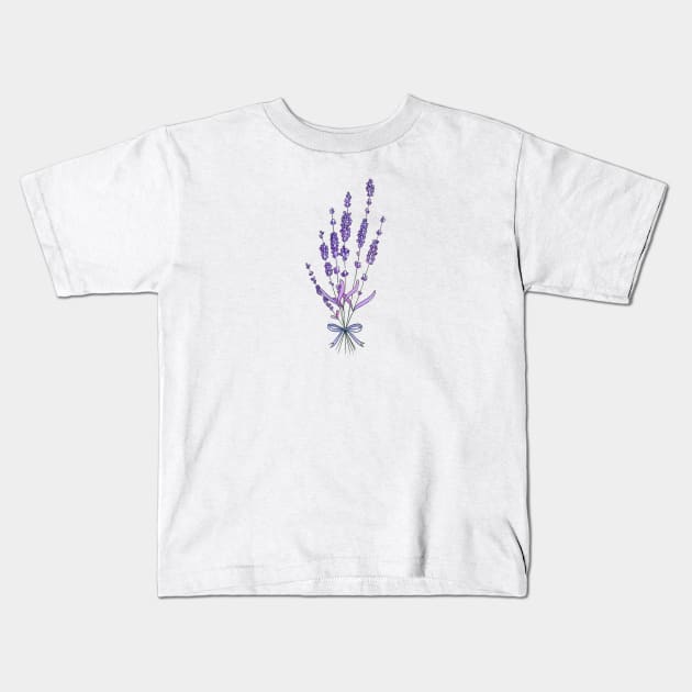 Lavender cutout Kids T-Shirt by Leonie Jonk